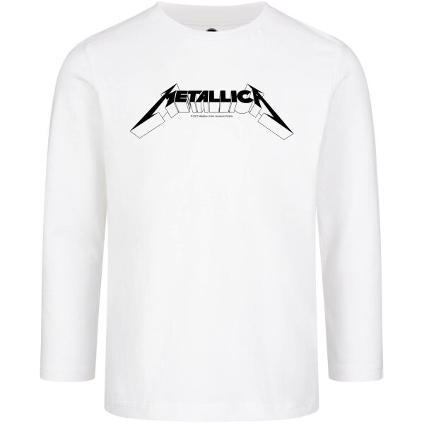 Metallica (Logo) - Kinder Longsleeve, weiß, schwarz, 152