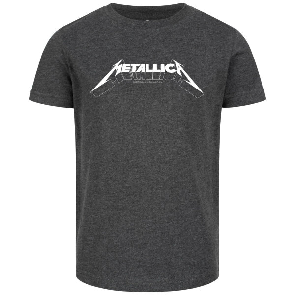 Metallica (Logo) - Kinder T-Shirt, charcoal, weiß, 128