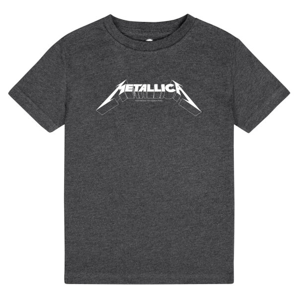 Metallica (Logo) - Kinder T-Shirt, charcoal, weiß, 128