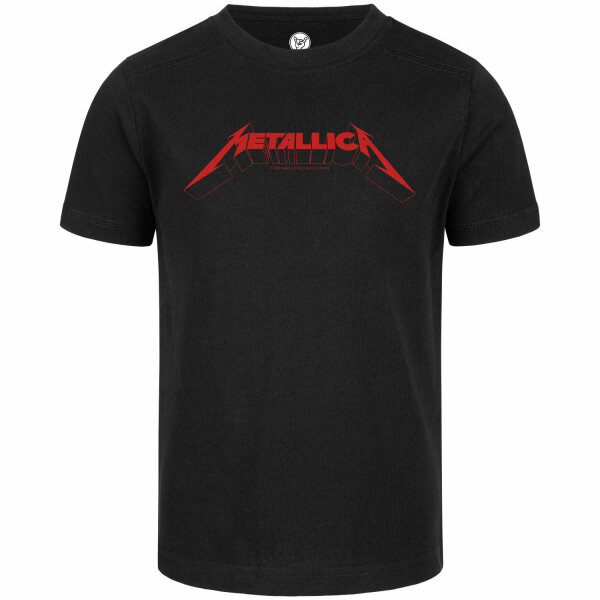 Metallica (Logo) - Kinder T-Shirt, schwarz, rot, 116