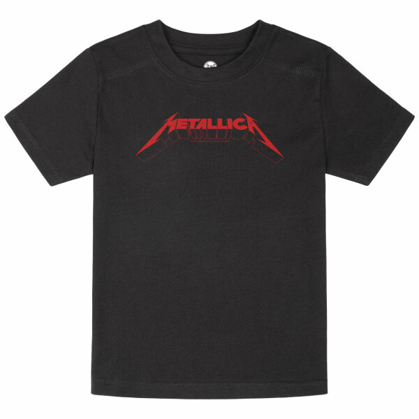 Metallica (Logo) - Kinder T-Shirt, schwarz, rot, 116