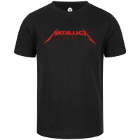 Metallica (Logo) - Kinder T-Shirt, schwarz, rot, 140