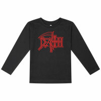 Death (Logo) - Kinder Longsleeve, schwarz, rot, 104
