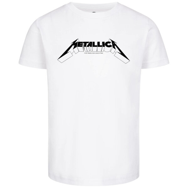 Metallica (Logo) - Kinder T-Shirt, weiß, schwarz, 116