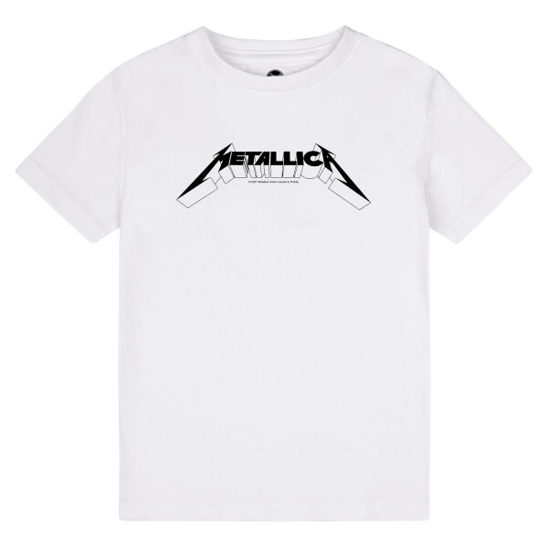 Metallica (Logo) - Kinder T-Shirt, weiß, schwarz, 116