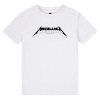 Metallica (Logo) - Kinder T-Shirt, weiß, schwarz, 140