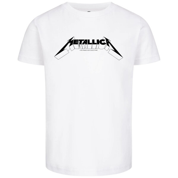 Metallica (Logo) - Kinder T-Shirt, weiß, schwarz, 92