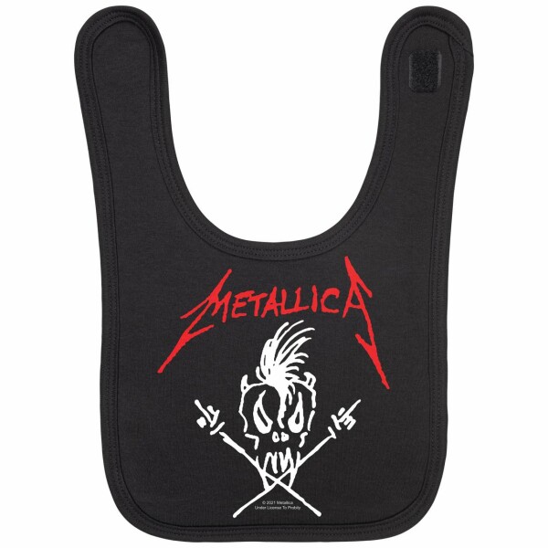 Metallica (Scary Guy) - Baby bib, black, red/white, one size