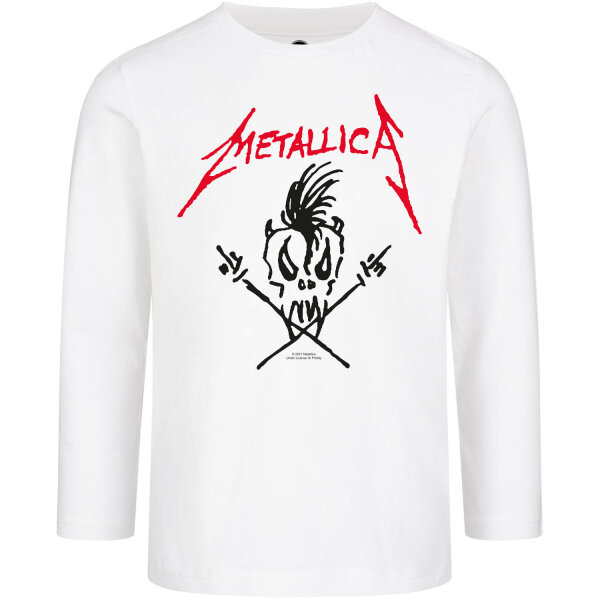 Metallica (Scary Guy) - Kinder Longsleeve, weiß, schwarz/rot, 104