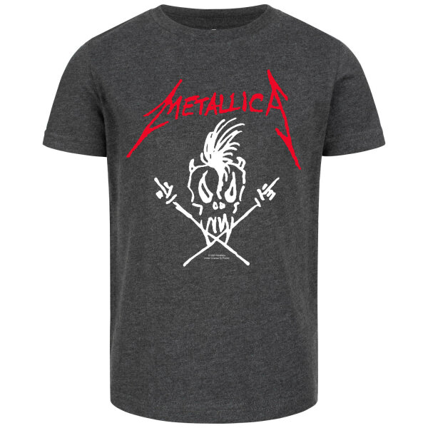 Metallica (Scary Guy) - Kinder T-Shirt, charcoal, rot/weiß, 128