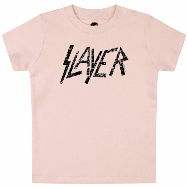 Slayer (Logo) - Baby t-shirt, pale pink, black, 80/86