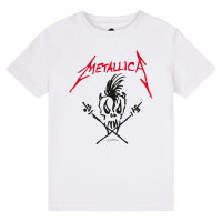Metallica (Scary Guy) - Kinder T-Shirt, weiß, schwarz/rot, 116