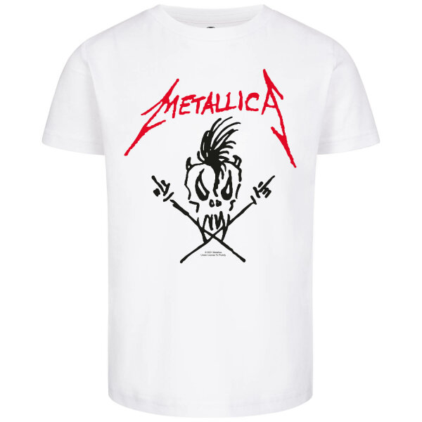 Metallica (Scary Guy) - Kinder T-Shirt, weiß, schwarz/rot, 128