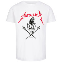 Metallica (Scary Guy) - Kinder T-Shirt, weiß, schwarz/rot, 140