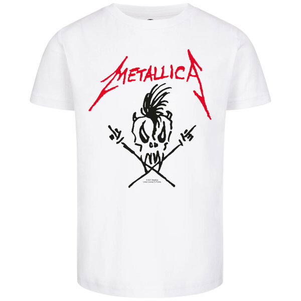 Metallica (Scary Guy) - Kinder T-Shirt, weiß, schwarz/rot, 152