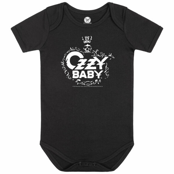 Ozzy Osbourne (Ozzy Baby) - Baby bodysuit, black, white, 80/86