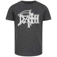 Death (Logo) - Kinder T-Shirt, charcoal, weiß, 116