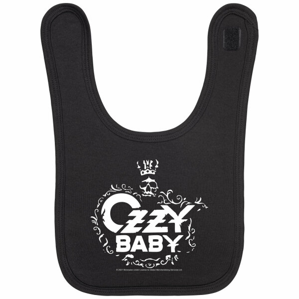 Ozzy Osbourne (Ozzy Baby) - Baby bib, black, white, one size