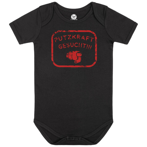 Putzkraft gesucht!!! - Baby bodysuit, black, red, 56/62