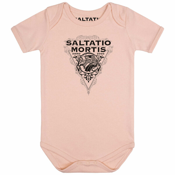 Saltatio Mortis (Dragon Triangle) - Baby bodysuit, pale pink, black, 56/62