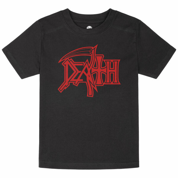 Death (Logo) - Kinder T-Shirt, schwarz, rot, 116