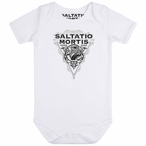 Saltatio Mortis (Dragon Triangle) - Baby bodysuit, white, black, 56/62
