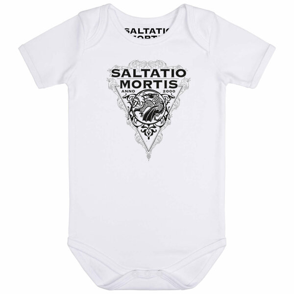 Saltatio Mortis (Dragon Triangle) - Baby bodysuit, white, black, 68/74