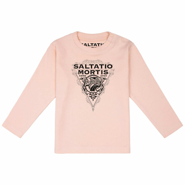 Saltatio Mortis (Dragon Triangle) - Baby longsleeve, pale pink, black, 56/62