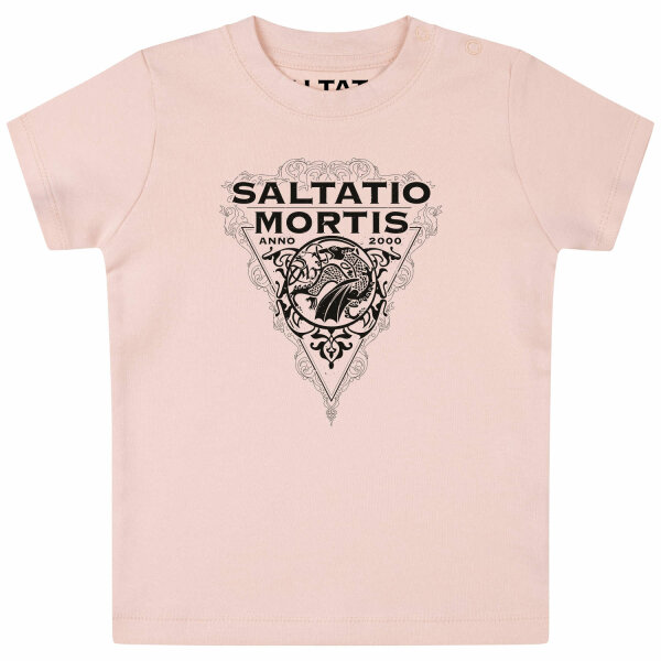 Saltatio Mortis (Dragon Triangle) - Baby t-shirt, pale pink, black, 56/62