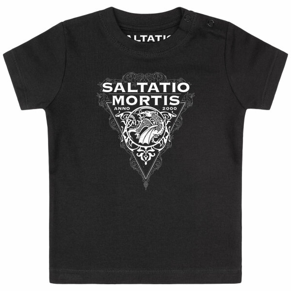 Saltatio Mortis (Dragon Triangle) - Baby t-shirt, black, white, 68/74