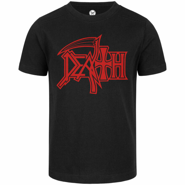 Death (Logo) - Kinder T-Shirt, schwarz, rot, 152