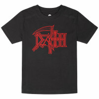 Death (Logo) - Kinder T-Shirt, schwarz, rot, 152