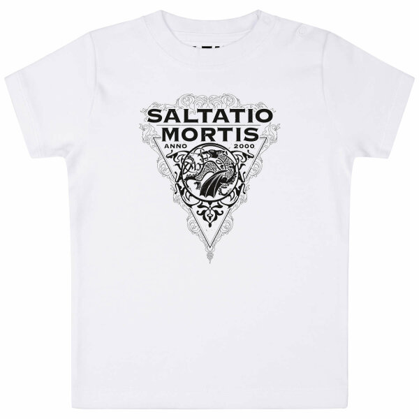 Saltatio Mortis (Dragon Triangle) - Baby T-Shirt, weiß, schwarz, 80/86