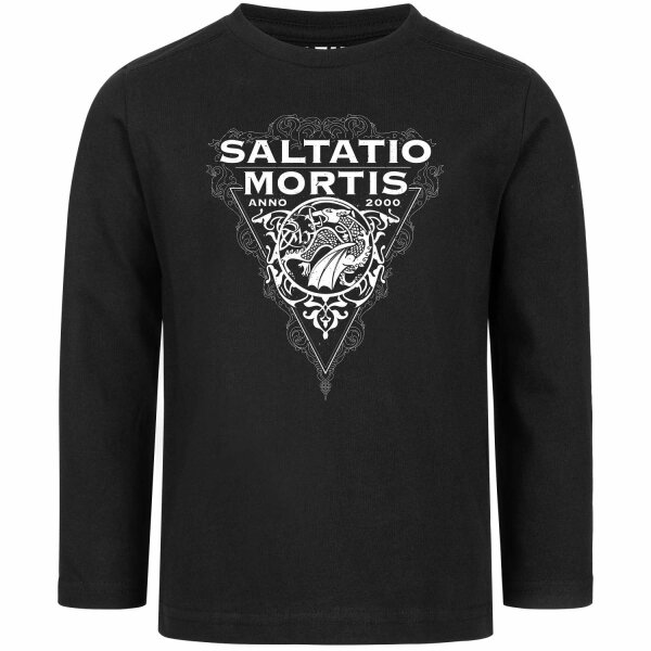 Saltatio Mortis (Dragon Triangle) - Kids longsleeve, black, white, 116