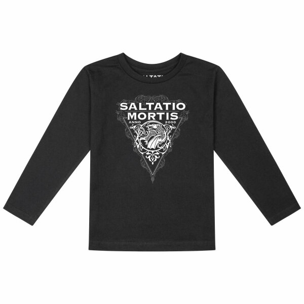 Saltatio Mortis (Dragon Triangle) - Kids longsleeve, black, white, 116