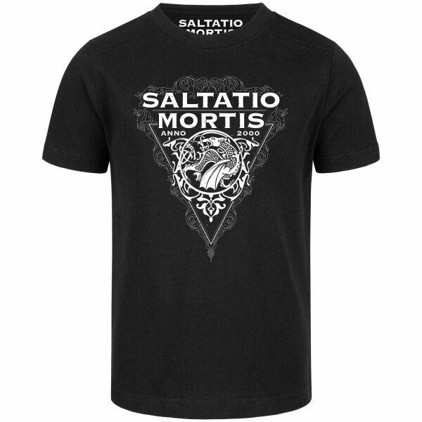 Saltatio Mortis (Dragon Triangle) - Kinder T-Shirt, schwarz, weiß, 128