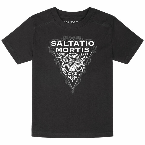 Saltatio Mortis (Dragon Triangle) - Kids t-shirt, black, white, 128