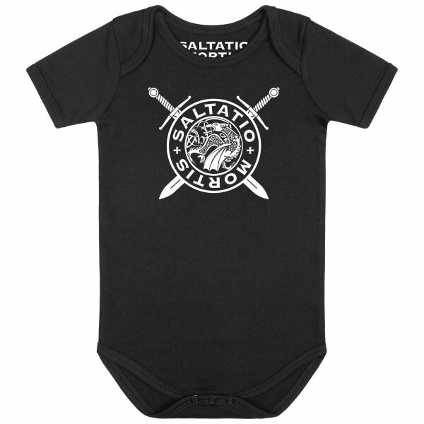Saltatio Mortis (Logo Dragon) - Baby Body, schwarz, weiß, 56/62