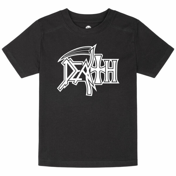 Death (Logo) - Kinder T-Shirt, schwarz, weiß, 164