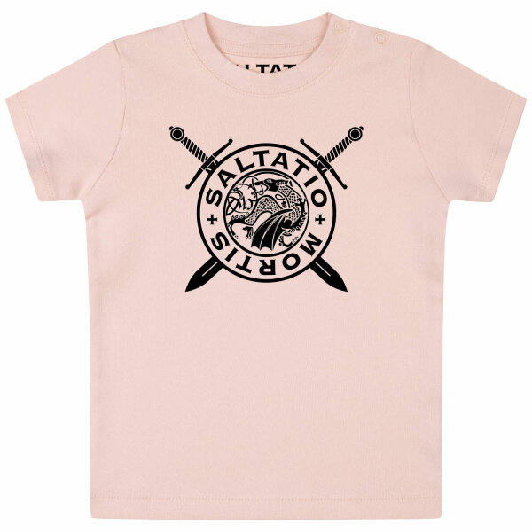 Saltatio Mortis (Logo Dragon) - Baby t-shirt, pale pink, black, 56/62