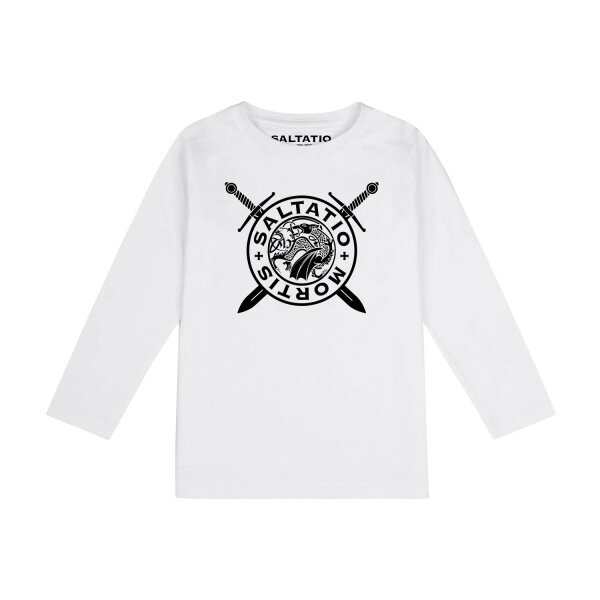 Saltatio Mortis (Logo Dragon) - Kids longsleeve, white, black, 140