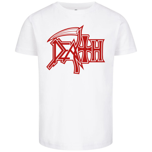 Death (Logo) - Kinder T-Shirt, weiß, rot, 92