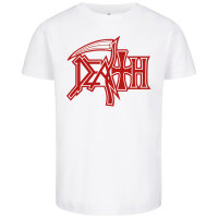 Death (Logo) - Kinder T-Shirt - weiß - rot - 92