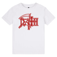 Death (Logo) - Kinder T-Shirt, weiß, rot, 92
