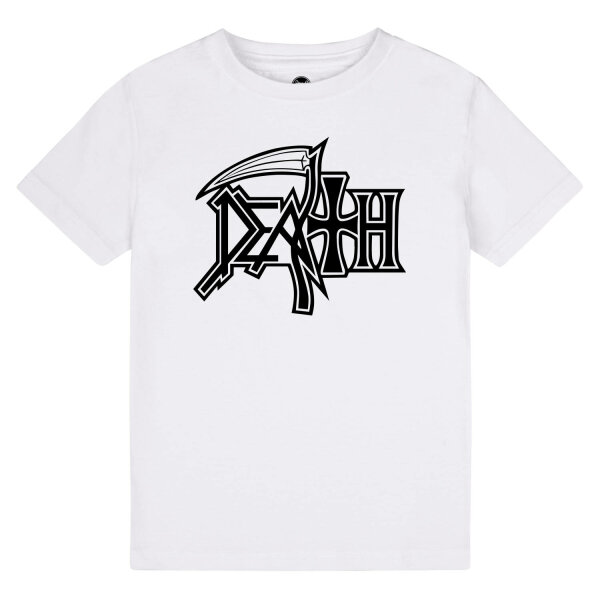 Death (Logo) - Kinder T-Shirt, weiß, schwarz, 104