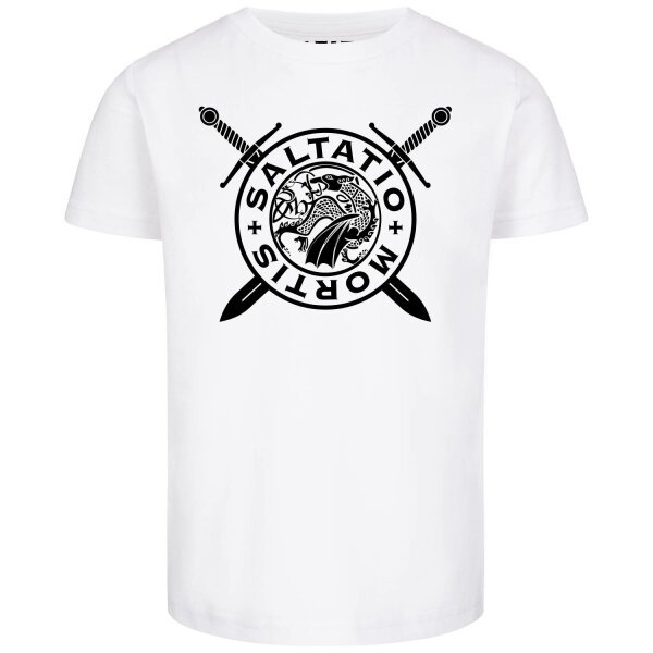 Saltatio Mortis (Logo Dragon) - Kids t-shirt, white, black, 152