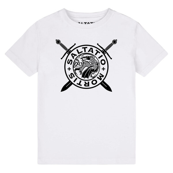 Saltatio Mortis (Logo Dragon) - Kids t-shirt, white, black, 152