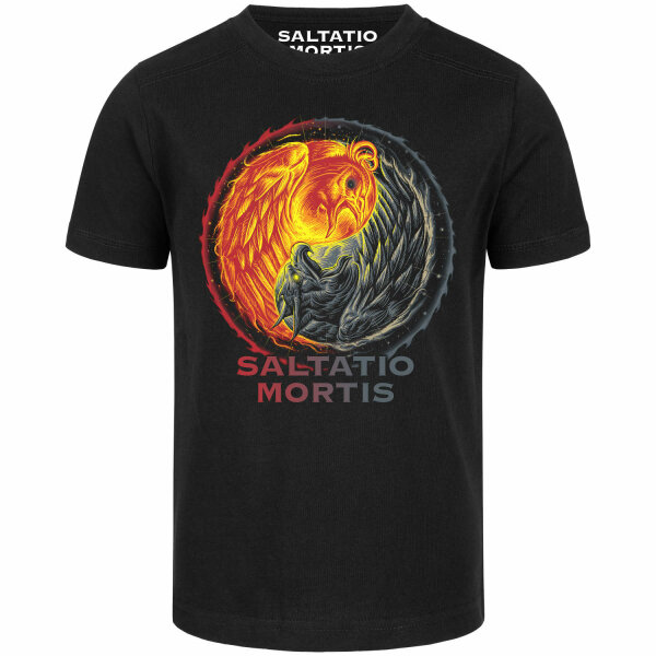 Saltatio Mortis (Yin & Yang) - Kinder T-Shirt, schwarz, mehrfarbig, 104