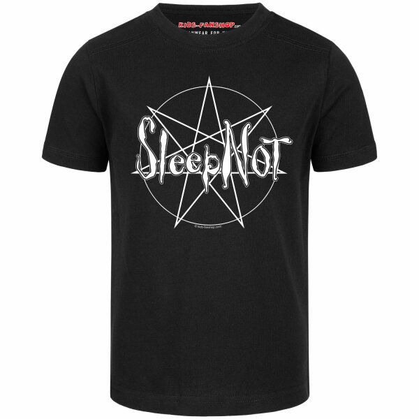Sleepnot - Kinder T-Shirt, schwarz, weiß, 104