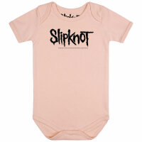 Slipknot (Logo) - Baby bodysuit, pale pink, black, 56/62